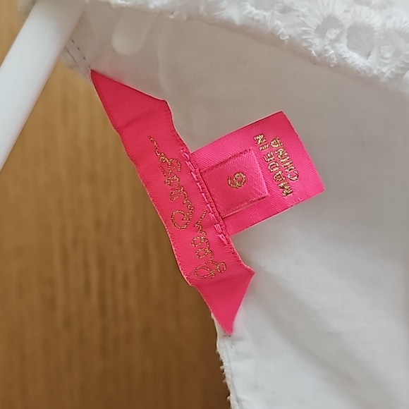 Lilly Pulitzer White Eyelet Long Sleeve Crop Top - Picture 3 of 4